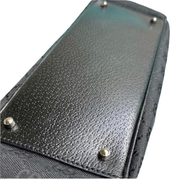 Gucci Satchel Shoulder Bag Black Limited Edition Rare Like New GG Vintage - Picture 11 of 16